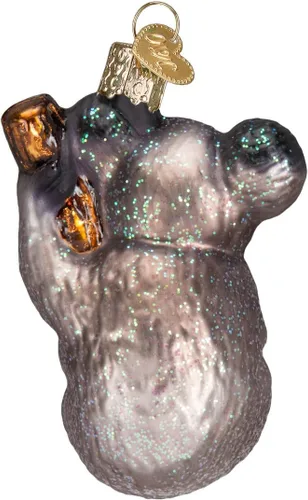 Miniatura 3 de Old World Christmas Koala Bear - Adorno de cristal soplado para árbol de Navidad, decoración navideña artesanal, colección de animales salvajes