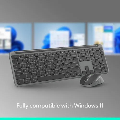 Miniatura 5 de Logitech MK955 Signature Slim - Combo de teclado y mouse inalámbricos delgados, para manos más grandes, escritura y clics silenciosos, cambia entre