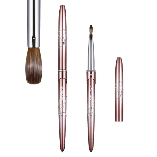 Miniatura 21 de Pincel para uñas acrílicas tamaño 16, pinceles de arte de uñas 100% puro Kolinsky de KEMEISI con mango resistente, forma ovalada, herramientas