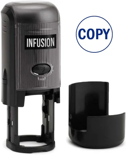 Miniatura 15 de Infusion Sello de goma autoentintado redondo de pago (3/4 '' de diámetro) - Tinta azul Pagado