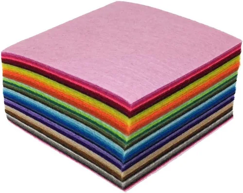 Miniatura 2 de flic-flac 44 piezas de 4 x 4 pulgadas (10 x 10 cm) hojas de tela de fieltro colores variados para costura de parches DIY artesanías 1 mm de grosor