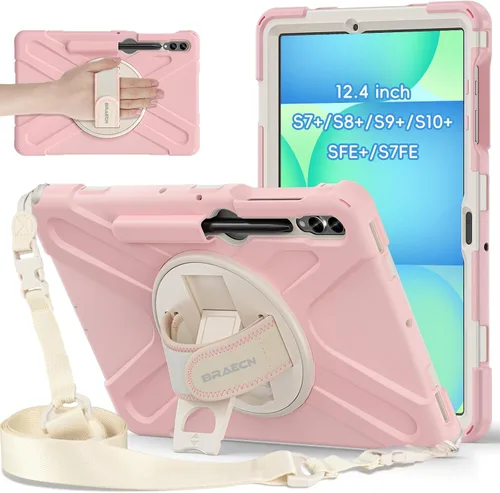 Miniatura 11 de BRAECNstock Funda para Samsung Galaxy Tab S10 Lite/ S10 FE/ S9 FE/ S9/ S8/ S7 5G Funda de 10.9"/11", Funda Protectora a Prueba de Golpes con Soporte