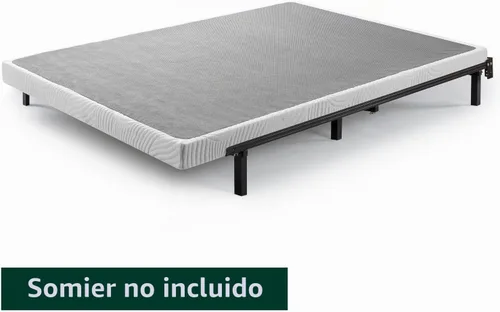 Miniatura 3 de Zinus Muelle de bloqueo rápido de 4 pulgadas de perfil bajo/Base de colchón/Estructura de acero resistente/Fácil armado, Acero, Blanco