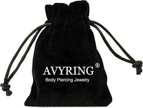 Miniatura 7 de AVYRING Juego de joyas transparentes para piercing de tabique, retenedores de nariz, labio, lengua, oreja, anillos de nariz transparentes