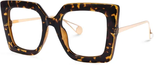 Zeelool Gafas de lectura cuadradas de gran tamaño con bloqueo de luz azul para mujeres Qatar ZOP01892