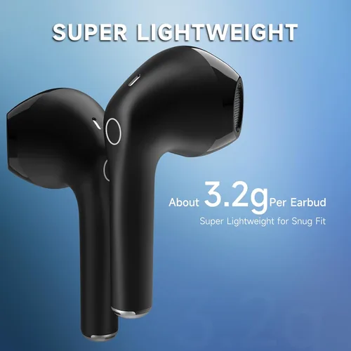 Miniatura 4 de 1 Hora 6 Paquetes Auriculares Inalámbricos Bluetooth 5.3, Auriculares Deportivos Graves Profundos Intrauriculares, Sonido Premium con Estuche