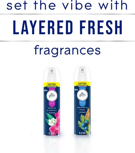 Miniatura 5 de Glade Ambientador en aerosol, orquídea y neroli, colección fresca, 8.3 onzas, 6