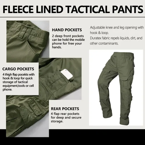 Miniatura 5 de TRGPSG Pantalones tácticos para hombre, pantalones de senderismo, pantalones cargo de camuflaje militar, pantalones de trabajo casuales