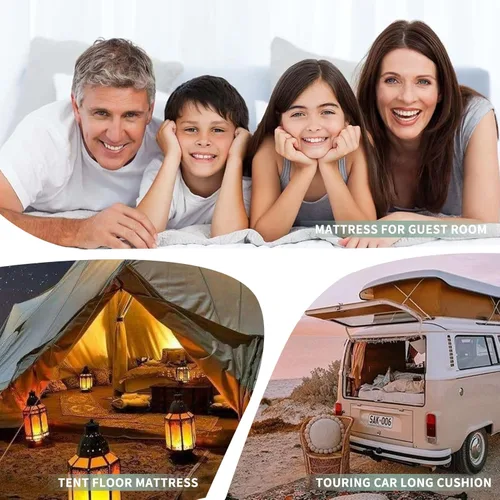 Miniatura 8 de MAXYOYO Colchón de futón japonés para piso - Cubrecolchón extragrueso para cama individual, enrollable y plegable, con patrón de diamante, futón