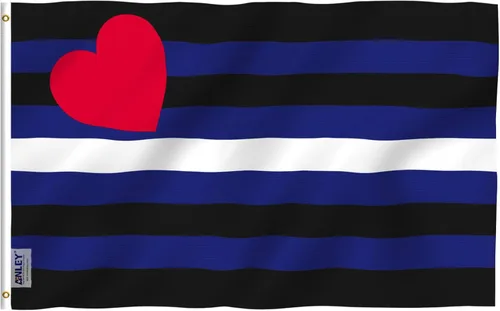 Miniatura 8 de Anley Fly Breeze - Bandera intersexual de 3 x 5 pies, cabecera de lona y ojales de latón, bandera del orgullo intersexual, bandera con ojales