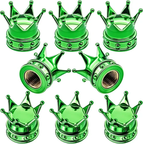 Miniatura 35 de 4 tapas de vástago de válvula de neumático con calavera, tapas universales de válvula de neumático de aleación de aluminio con anillo de goma O