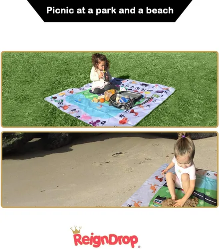 Miniatura 8 de ReignDrop – Tapete grande de 54 pulgadas (137.16 pulgadas) para poner bajo silla alta para bebé, alfombra de juego, arena o cajón para mascotas