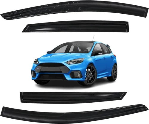 Miniatura 60 de Viseras para ventanas para Mazda 3 Sedán 4 puertas 2004 2005 2006 2007 2008 2009 estilo JDM Mugen, deflector de viento, protector solar y de lluvia