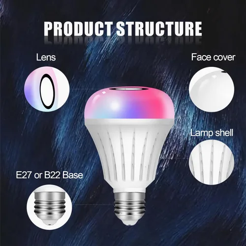 Miniatura 7 de Lámpara de pie LED con estantes y salidas AC/USB, bombilla inteligente Galaxy Star, proyector que cambia de color y luces controladas por