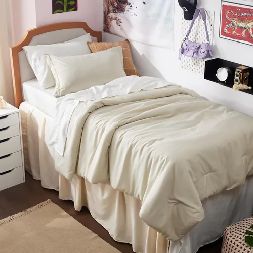 Miniatura 31 de Bedsure Juego de ropa de cama con edredón tamaño individual de 5 piezas, diseño bohemio contrastante, juego de cama en una bolsa con edredón
