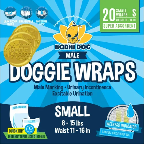 Miniatura 7 de Bodhi Dog Pañales desechables para perros machos - Superabsorbentes, impermeables, ajustables, diseño cómodo, control avanzado de la humedad e
