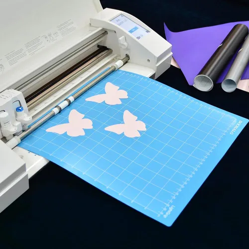 Miniatura 6 de DOOHALO Alfombrilla de corte para Silhouette Cameo 4, alfombrilla de corte Lightgrip de 12 x 12 pulgadas, paquete de 3 alfombrillas adhesivas