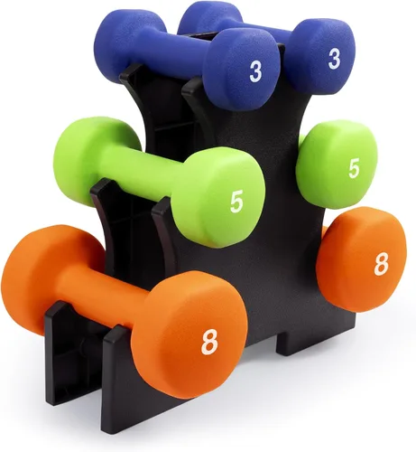 Marcy Colored Neoprene Dumbbell (Sold in Singles or Set) Hand Weights, Exercise Free Weights for Home Gym