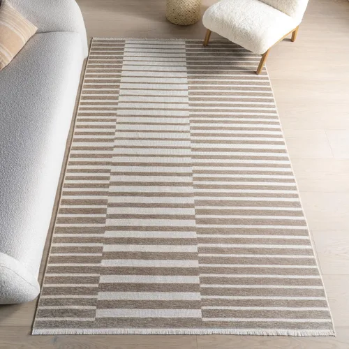 Miniatura 5 de Nuloom Versa Kirby - Alfombra de área color crema, 4 x 6 pies, azulejos, suave y acogedora, con alto tráfico, resistente a las manchas, fácil