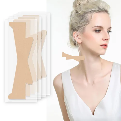 Miniatura 8 de 30 cintas de levantamiento de cuello invisibles para levantar el cuello detrás del cuello, cintas y bandas de apriete para levantar la piel flácida