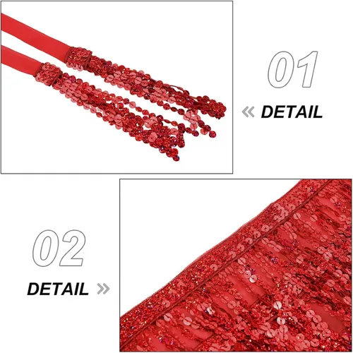 Miniatura 3 de Belly Dance Skirt Hip Scarf Sequin Fringe Skirt Boho Clothes Tassel Disco Dress Rave Outfits for Women Girl Festival Playsuit