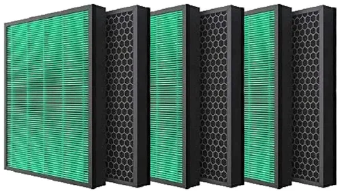 Miniatura 4 de Paquete de 2 filtros de carbono Nispira True HEPA de repuesto compatibles con el purificador de aire Coway Airmega Max2 400S 400. 10.88" x 1.75" x