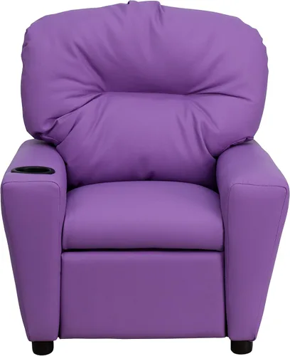 Miniatura 12 de Flash Furniture Chandler LeatherSoft - Silla reclinable para niños con portavasos y reclinable de seguridad, silla reclinable contemporánea