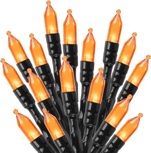 Minetom Guirnalda de luces de Halloween para exteriores, 39 pies, 100 luces LED impermeables de Navidad con 8 modos de iluminación para Halloween,
