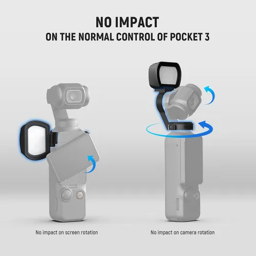 Miniatura 7 de NEEWER Basics - Luz auxiliar magnética compatible con DJI OSMO Pocket 3 Gimbal Camera Creator Combo, USB C recargable, mini LED, accesorio