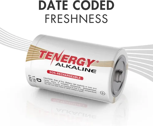 Miniatura 6 de Tenergy Batería alcalina LR20 de 1.5 V D, baterías no recargables D de alto rendimiento para relojes, controles remotos, juguetes y dispositivos