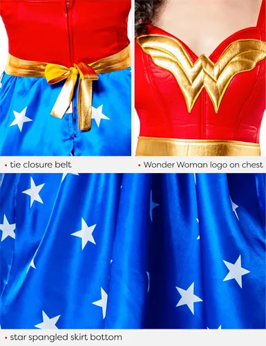Miniatura 6 de Rubies DC Comics: Wonder Woman Costume Dress for Adults, Women's Large