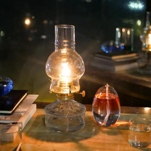 Miniatura 9 de Lámpara de aceite Chimenea Base de 3 pulgadas 6 1/4 pulgadas de altura de queroseno Lámpara de lámpara de huracán Altura Reemplazo de vidrio