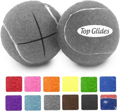 AMP Top Glides Deslizadores de Pelotas de Tenis Precortados para Andador (Gris)