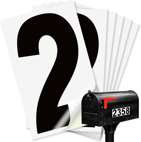 Miniatura 57 de iSYFIX Calcomanías de vinilo negro número 0 (Zero) – Paquete de 6 calcomanías de 1.5 pulgadas – Calcomanías de alta calidad, fondo reflectante