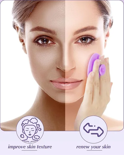 Miniatura 5 de Exfoliante facial, 8 unidades de silicona para mujeres, cepillo de limpieza facial, almohadilla de poros para acné para limpieza profunda, cuidado