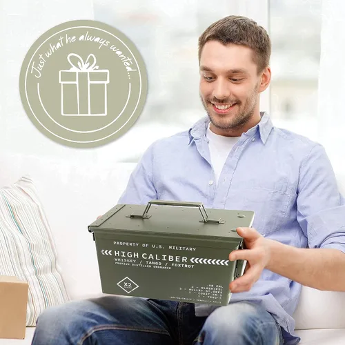 Miniatura 8 de Titan LSO Vasos y piedras de whisky en caja táctica única Copas de cóctel Bourbon, posavasos y pinzas Regalos para hombres Juego de vasos