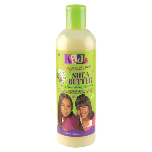 Originals by Africa's Best Loción hidratante desenredante para el cabello con manteca de karité para niños, enriquecida con aceite de oliva virgen