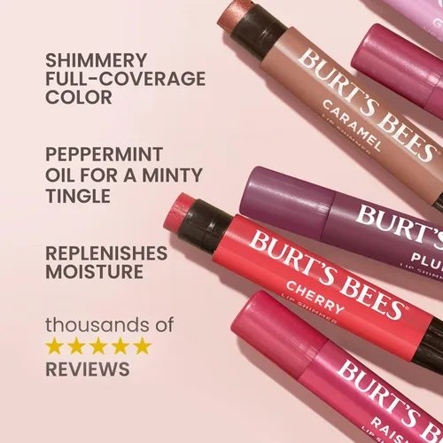 Miniatura 3 de Burt's Bees Shimmer - Juego de tintes labiales, regalos para el día de la madre, barra de bálsamo labial tintado, hidratante para hidratación
