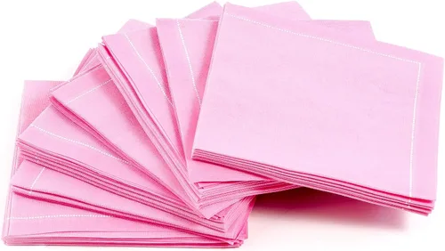 Miniatura 13 de Five Star Napkins Servilletas plegables de algodón para cóctel, bebidas, postres, bares, fiestas, eventos, vacaciones, bodas, fiestas, 8 x 8 Azul