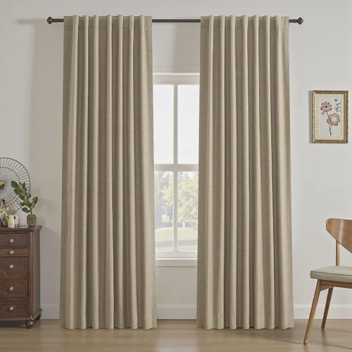 Miniatura 66 de UHITECH Cortinas opacas de 35 pulgadas de largo para sala de estar, 2 paneles, cortina opaca corta para cocina para ventanas pequeñas, cortinas