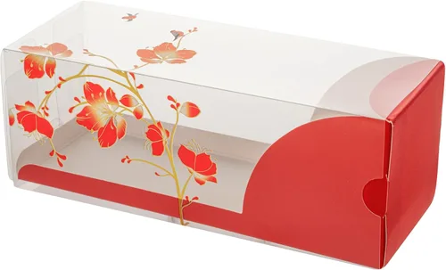 Miniatura 24 de Restaurantware - Cajas individuales para cupcakes de 4 x 4.25 pulgadas, 100 cajas de exhibición desechables para cupcakes - Con asa, acento de loto