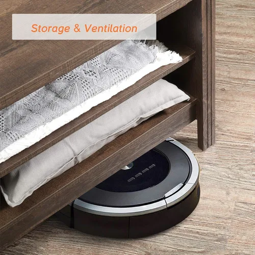 Miniatura 5 de WAMPAT Soporte de TV para TV de 75 pulgadas, centro de entretenimiento espresso para consola de TV de 70 pulgadas con 6 almacenamiento para sala
