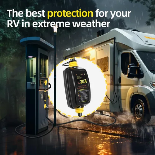 Miniatura 6 de FAHKNS Protector contra sobretensiones RV de 30 amperios, protector de potencia con protección contra sobretensiones de hasta 2100 julios