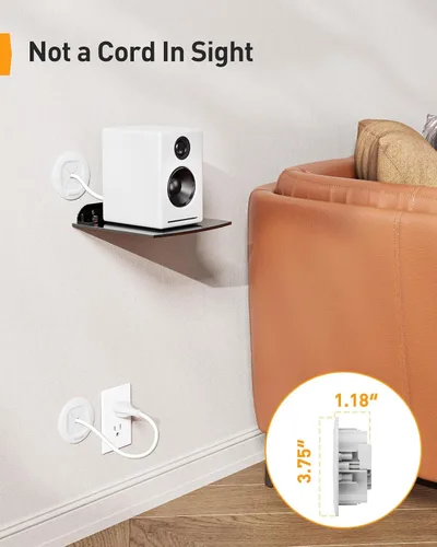 Miniatura 2 de Perlegear Ocultador de cable de TV para TV montado en la pared, protector de cable de TV para TV y altavoces montados en la pared, kit de gestión