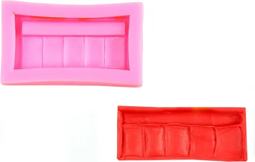 Miniatura 3 de O'Creme Molde de silicona para fondant, cosméticos: paleta de sombras de ojos; Uso para pudín de chocolate, dulces, gelatina, modelado de jabón