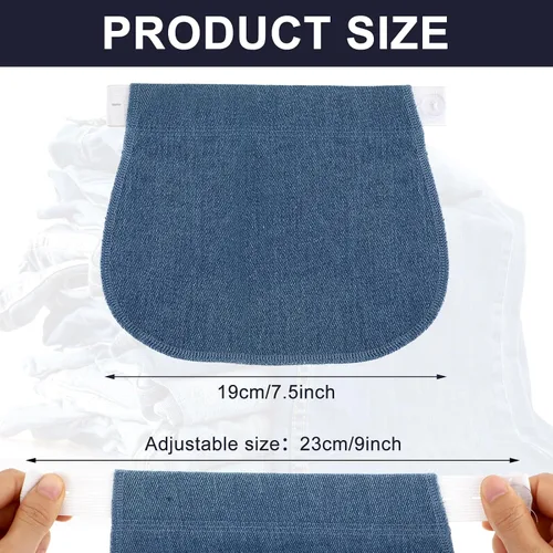 Miniatura 2 de DSLSQD Extensor de pantalones de maternidad, extensor de pantalones de embarazo ajustables, extensor de botón para jeans, extensor de botón