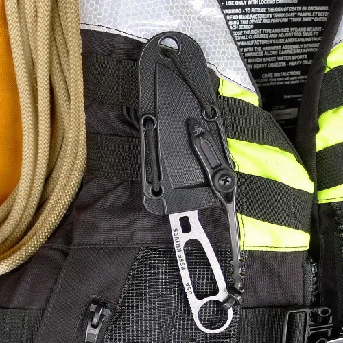 Miniatura 4 de ESEE Imlay SAR Swiftwater - Cuchillo de rescate, funda, placa de clip, correa de retención (funda naranja)