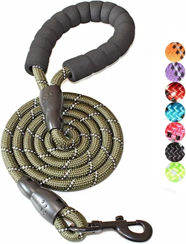 Miniatura 34 de BAAPET Correa para perro de 2/4/5/6 pies con cómodo mango acolchado e hilos altamente reflectantes para perros pequeños, medianos y grandes