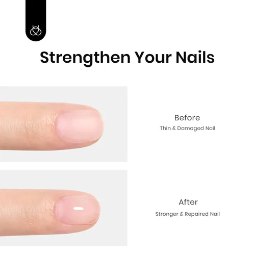Miniatura 4 de Beetles Esmalte de uñas de gel con base de goma, 0.5 fl oz, esmalte de uñas en gel de color transparente, capa base de goma elástica, fortalecedor