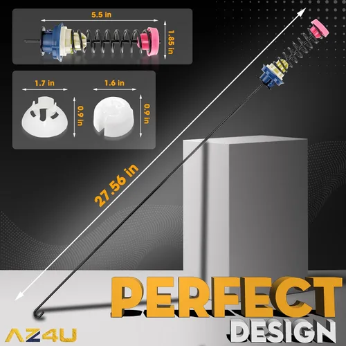Miniatura 6 de 4 piezas de varillas de suspensión para lavadora de 68.58 cm reemplaza W10440786 W10368626 W10368627 W10440739 para lavadoras de carga superior